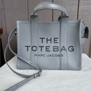 Marc Jacobs Pebbled Leather Slate Blue Tote